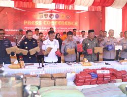 Polda Aceh Berhasil Gagalkan Peredaran 80,5 Kg Sabu, 1,3 Ton Ganja, dan 1 Kg Kokain