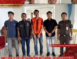 Unit Idik II Sat Reskrim Polres Pidie Jaya Serahkan Tersangka Kasus Pencurian ke Kejaksaan