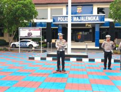 Kasat Lantas Polres Majalengka Pimpin Apel Kesiapan PAM Weekend