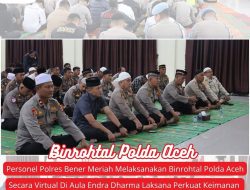 Polres Bener Meriah Ikuti Kegiatan Binrohtal Polda Aceh Secara Virtual, Perkuat Iman dan Semangat Pengabdian