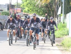 Hari Jadi ke-74 Humas Polri, Polresta Tangerang Gowes, Senam, dan Baksos Yatim Bareng Wartawan