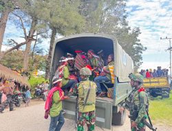 Satgas Yonif 521/DY Turut Partisipasi Kemeriahan Acara Pra sinode Keuskupan Jayapura Sekenat Pegunungan tengah