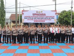 Kapolres Majalengka Pimpin Upacara Kenaikan Pangkat Pengabdian Personel Polri