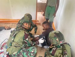 Sehat Bersama, Satgas Yonif 521/DY Laksanakan Sosialisasi Kesehatan