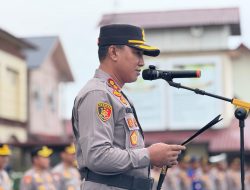 Kapolres Lhokseumawe Pimpin Upacara Sertijab Kasat Intelkam, Kasat Reskrim, dan Kapolsek Muara Batu