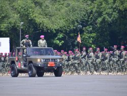 Danpasmar 1 Pimpin Prajuritnya Ikuti Upacara HUT Ke-80 Korps Marinir