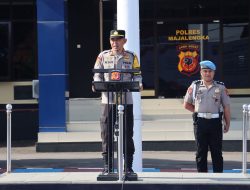 Tingkatkan Profesionalisme, Polres Majalengka Gelar Apel Jam Pimpinan Dipimpin Kabag Ops
