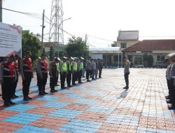 PLH Kabag Ops Berikan Arahan Pada Anggota disaat Apel Kesiapan Pengamanan Kunjungan Menteri Ekonomi Kreatif di MCC