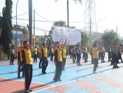 Polres Majalengka Gelar Olahraga Bersama di Pagi Hari Melalui Kegiatan Senam