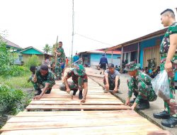 Hari Juang Kartika: Satgas Yonif 123/Rajawali Bangun Pasar Baru Bagi Pedagang Kampung Ayis Fayit