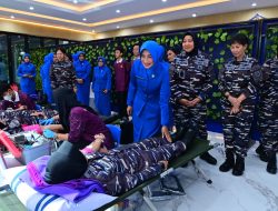 Sambut HUT Ke-63 Kowal, Prajurit Wanita TNI AL Gelar Donor Darah Wujud Pengabdian Untuk Negeri