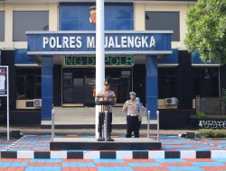 Kabag Ren Polres Majalengka Pimpin Apel Pagi dan Sosialisasikan Perkap No. 6 Tahun 2023
