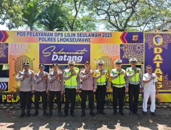Kabag Ops Polres Lhokseumawe Tinjau Kesiapan Pos Pelayanan Operasi Lilin Seulawah di Krueng Geukueh