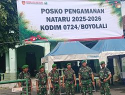 Kodim 0724/Boyolali Siagakan Seluruh Personel dan Dirikan Pospam Pastikan Nataru 2025–2026 Aman dan Kondusif