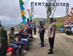Sat Binmas Polres Majalengka Gencarkan Himbauan Kamtibmas di Terasering Panyaweuyan pada Ops Lilin Lodaya 2025