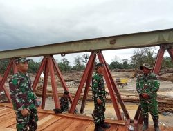 Dandim 0212/Tapsel Dampingi Danrem 023/KS Tinjau Percepatan Pembangunan Jembatan Bailey