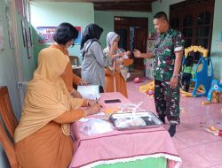 Babinsa Teras Dampingi Posyandu Balita, Wujud Nyata Dukungan TNI Ciptakan Generasi Sehat