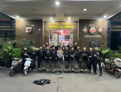 Patroli Raimas Satgas Preventif Polisi Gagalkan Tawuran di Perbatasan Desa Cangkring dan Desa Babadan, Enam Remaja diamankan