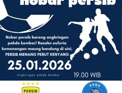 Angkringan Pakde Kembar Gelar Nobar Persib Bandung vs PSBS Biak