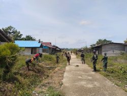 Satgas Yonif 123/Rajawali Gelar Karya Bhakti, Berikan Sentuhan Hangat pada Empat Pos di Papua Selatan