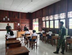 Kepedulian Satgas Yonif 410/Alugoro Terhadap Perkembangan Pendidikan di Sekitar Pos