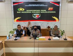 Kapolres Majalengka Pimpin Konferensi Pers Pengungkapan Kasus Curat Bobol Alfamart 