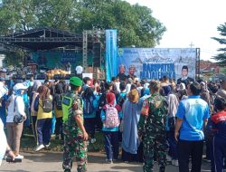 Anggota Koramil Jatitujuh Hadiri Gerak Jalan Santai HUT Kabupaten Majalengka ke-186 Wilayah Utara