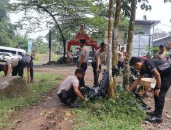 Polres Majalengka Gelar Kegiatan Bersih-Bersih di Area Wisata Situ Cipanten