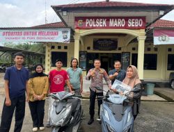GRATIS , Polsek Maro Sebo Polres Muaro Jambi Kembalikan Kendaraan Hasil Curian Kepada Pemilik