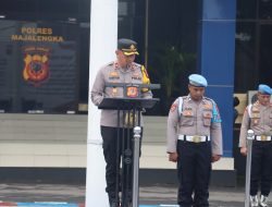 Wakapolres Majalengka Pimpin Apel Pagi, Sampaikan Ucapan Terima Kasih Jelang Sertijab