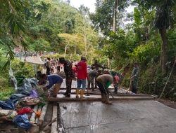 Bulan Puasa Bukan Penghalang Dalam Kemanunggalan TNI Dan Warga di Lokasi TMMD 127 Kodim Wonogiri
