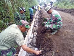 Gotong Royong Tanpa Batas, TMMD Kodim 0724/Boyolali Wujudkan Talud Penguat Infrastruktur Desa