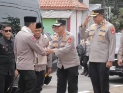 Kapolda Jabar Didampingi PJU Polda Jabar Beserta Kapolres Majalengka, Sambut Kunjungan Kapolri di Majalengka