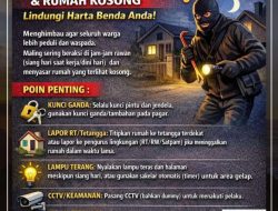 Polres Tanjabbar Berikan Himbauan Kamtibmas Ke Warga Melalui Media, Waspada Pencurian dan Rumah Kosong Lindungi Harta Benda