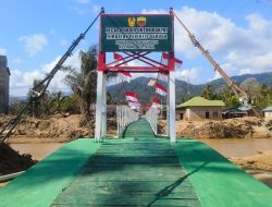 Satgas Gulbencal Kodam I/BB Tuntaskan Pembangunan Jembatan Perintis Garuda di Tukka