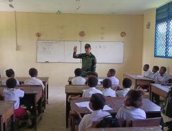 ‎Pos Kimaam Satgas Kewilayahan Yonif 123/Rajawali Gelar Kegiatan GADIK di SD Inpres Distrik Kimaam Merauke