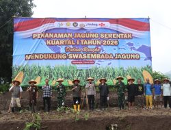 Kapolres Majalengka Bersama Bupati Hadiri Penanaman Jagung Serentak Kuartal I Tahun 2026