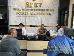 Berikan Pelayanan Prima, SPKT Polres Majalengka Bantu Warga Urus Surat Keterangan Kehilangan Dokumen