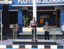 Pimpin Apel Pagi, Kabaglog Polres Majalengka Dorong Personil Jaga Kesehatan Jelang Ops Ketupat Lodaya 2026