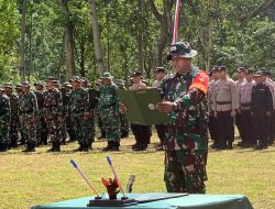 Dengan Lantang, Dansatgas Bacakan Laporan Singkat Pelaksanaan TMMD 127 Kodim 0728/Wonogiri
