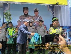 Polres Majalengka Amankan Kunjungan Menteri Lingkungan Hidup di Rest Area KM 166 Tol Cipali