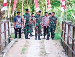 Permudah Mobilitas para Petani, Dandim 0811 Tuban Tinjau Pembangunan Jembatan di Desa Tawaran Kenduruan