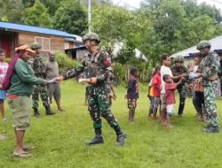 Kebahagiaan Binter TNI, Satgas Yonif 521/DY Hadir di Tengah Masyarakat Kurima