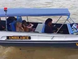 Solusi Nyata Akses Medis 3T, Polda Sumsel Siagakan Ambulans Apung