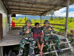 Merajut Kebersamaan Satgas Yonif 521/DY Melalui Kegiatan Anjangsana di Distrik Elelim