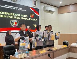 Kapolres Majalengka Gelar Konferensi Pers Tindak Pidana Curas Motor, Berhasil Ringkus Tersangka dalam Satu Pekan