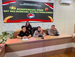 Berantas Peredaran Gelap Narkoba, Polres Majalengka Ringkus Tujuh Pengedar Sepanjang Maret-April