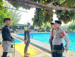 Pastikan Keamanan Wisatawan di Akhir Pekan, Unit Pam Obvit Polres Majalengka Patroli Intensif di Objek Wisata Air