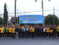 Olahraga Bersama Peringati Hari K3 Sedunia, Dandim Majalengka Tekankan Sinergi TNI-Polri