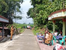 Kades Pelemgadung Ucapkan Terima Kasih kepada TNI dan Satgas TMMD Reguler 128 Kodim Sragen. 